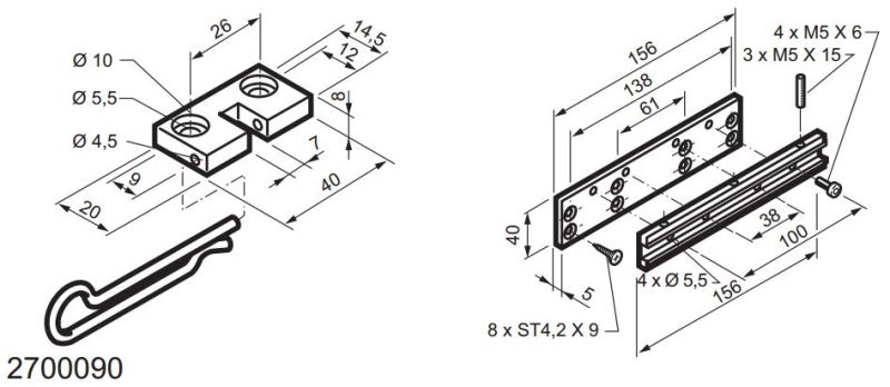 MINGARDI 2700090 Universal kit for applications on open windows
