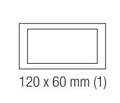EKINEX EK-P2C-GB Placca doppia con finestra da 120x60 mm per mercato Svizzero