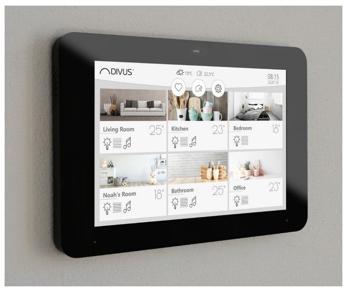 KNX-IQ08-IP DIVUS KNX-IQ08-IP BLACK - on building wall