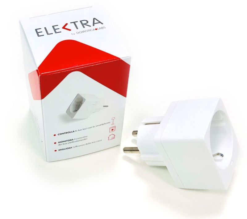 DOMOTICA LABS ELKPLUG ELEKTRA PLUG – White Schuko Wi-Fi socket