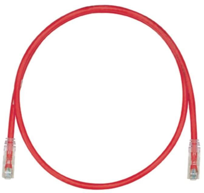 PANDUIT UTPSPL2MRDY Copper Patch Cord- Cat 6- Red LSZH UTP Cable- 2 M