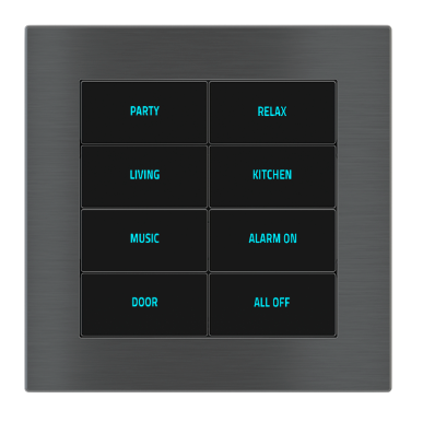 EKINEX EK-E20-TP-10T-PN Pulsantiera 10 tasti con testo retroilluminato e sensore di prossimità