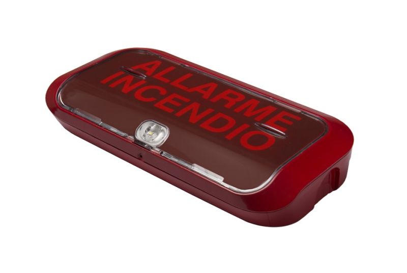 VIMO KLAMPENLR Targa allarme ottico a parete colore rosso