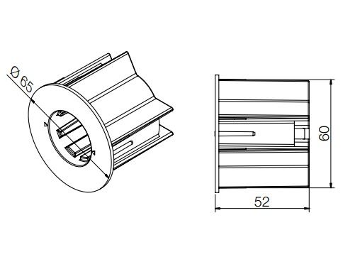 NICE 1013.20.00 White cap kit for Rollease 2.5'' type roller, for 35/45 mm motors
