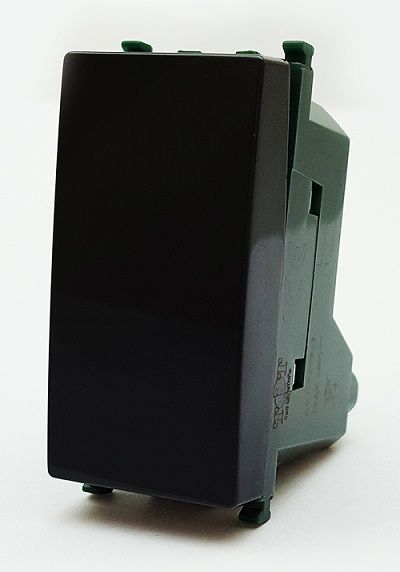MT DISTRIBUZIONE 605N Pulsante Unipolare (10A-250V) Gem 605N Nero -