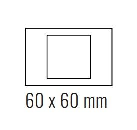 EKINEX EK-PRS-GA Placca rettangolare plastica per apparecchi serie 71 finestra 60x60mm
