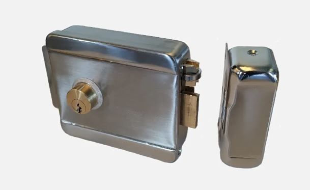 DOMOTIME GLEL01 Stainless steel electric lock - 12 Vac (right push opening)