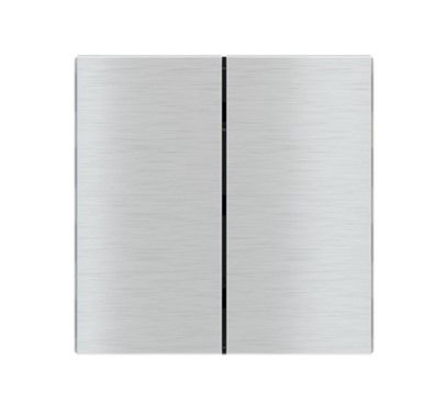 EKINEX EK-TRV-GB_ Rectangular vertical metal button for FF series 2-channel push button (2 pcs)