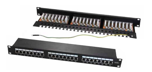 WP RACK WPC-PAN-6AF-24 PATCH PANEL CAT 6a UTP 24 PORTE RJ45, 1U