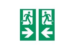 COOPER CSA LIGHTING 40071354604 SPIRITLED 16 ISO7010 SX/DX-W 90 DEGREES