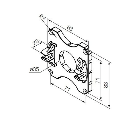 NICE 693.08.00 Interlocking plastic support (to be necessarily coupled with art. 523.10014)
