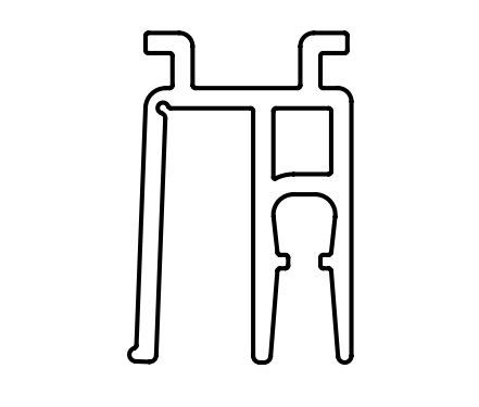 FAAC 105814 LOWER PLASTIC PROFILE MOVABLE DOOR L= 5,100 TK20