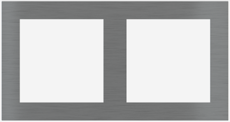 EKINEX EK-P2P-GBS Placca 71 (Form/Flank/NF) rettangolare METALLO (ALLUMINIO) - 2 finestre