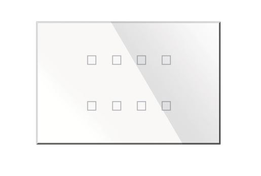 BLUMOTIX BX-R06W KRISTAL Multifunction KNX keyboard in rectangular glass