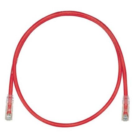 PANDUIT UTPSPL1MRDY Copper Patch Cord- Cat 6- Red LSZH UTP Cable- 1 M