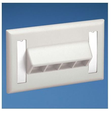 PANDUIT NK4HSFIWY NK 4-port- single gang- flush mount- horizontal- s
