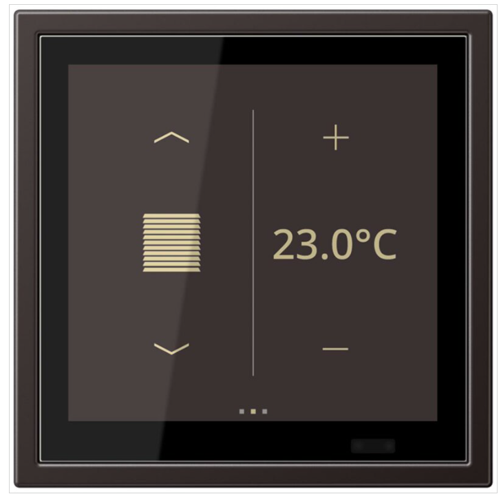 JUNG LSZAL459BFD1SD KNX LS TOUCH environmental controller with single plate