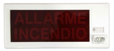 VIMO KLAMP409W Targa di allarme incendio con copertura W-4.6-9.1 o-4.9-9.1-9.9