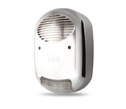 INIM IVY-M Self-powered outdoor siren with chrome metal effect 103dB (A) @3m. IP34