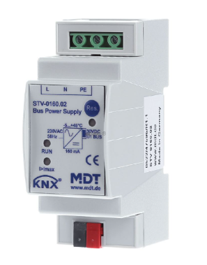MDT STV-0160.02 Alimentazione bus, 160mA / 320mA per automazione domestica KNX STV-0160.02