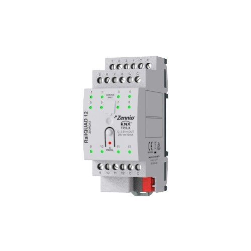ZENNIO ZIORQ12 RailQuad 12. Input module with 12 analog inputs