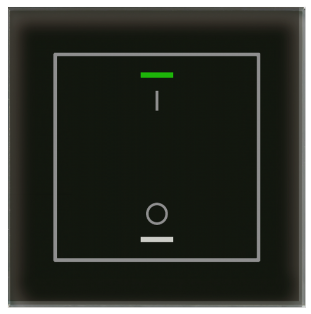 MDT BE-GTL1TS.B1 BE-GTL1TS.B1: pulsante in vetro II Lite 1 volta, RGBW, nero