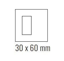 EKINEX EK-SQT-GB Placca Surface quadrata 30x60 in alluminio, serie 20venti