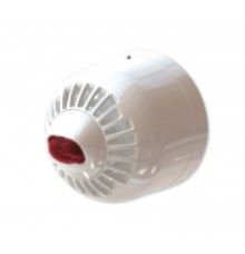 ARITECH INCENDIO ASW366W Sirena piezo-elettronica multitono da interno con base a basso profilo per installazione a parete completa di lampeggiante