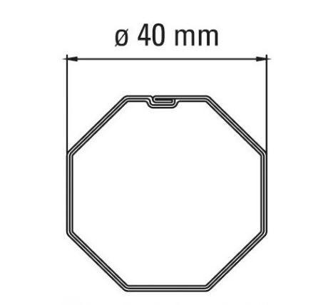 FAAC 132260 ADATTATORE TUBO OTTAGONALE 40 x 0,6-0,8-1 SCANALATO