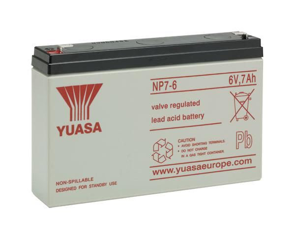 YUASA NP 7-6 6V 7Ah BATTERY