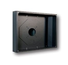 DIVUS MU15A on the wall mounting box. sheet steel. painted black.