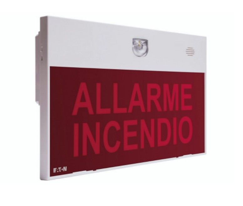COOPER CSA INCENDIO EFSB-3-23-P PANNELLO DI SEGNALAZIONE CON SIRENA EN54-3 E LAMPEGGIANTE EN54-23 CON TONO DI PREALLARME