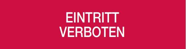 COOPER CSA FIRE CSA08673 50XX SERIES WORDING “EINTRITT VERBOTEN”