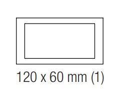 EKINEX EK-P2C-F Placca doppia con finestra da 120x60 mm per mercato Svizzero