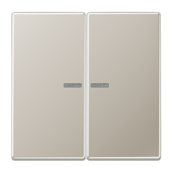JUNG ES10921STRF Pulsante KNX RF, 2 canali, acciaio inox