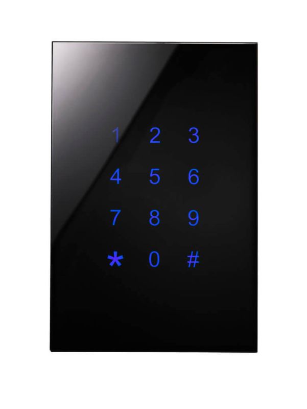 BLUMOTIX BX-R12VB KRISTAL Vertical Glass Numeric Keypad 120X80mm Black