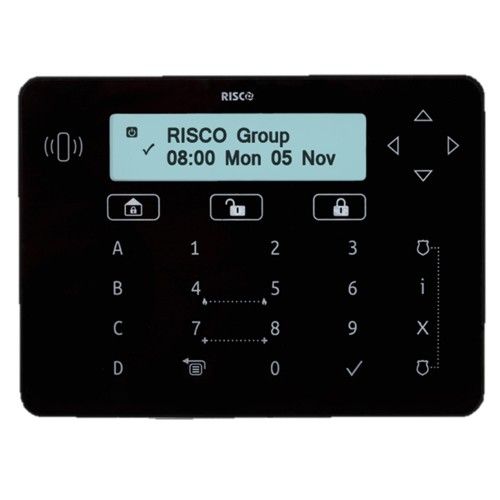 RISCO RPKELPB0000B Elegant black touch keyboard for LightSys+ (and with