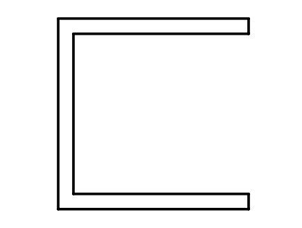 FAAC 105808 FIXED DOOR WALL MOUNTING FRAME L=6100 TK20