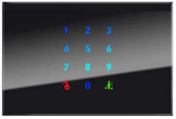 BLUMOTIX BX-F-R12OBH QUBIK DOORY Horizontal KNX numeric keyboard cover