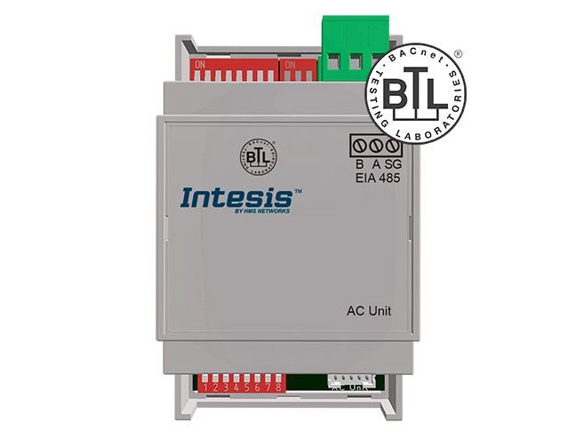 INTESIS INBACMIT001I100 Mitsubishi Electric Domestic, Mr.Slim e City Multi all'interfaccia MSTP BACnet