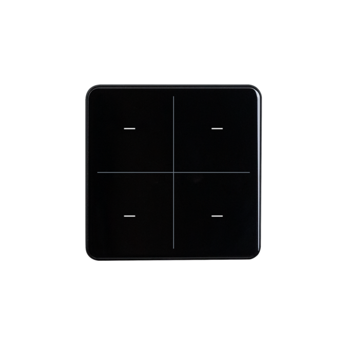 ELSNER 71134 KNX eTR M4, jet black RAL 9005 4-gang Push Button