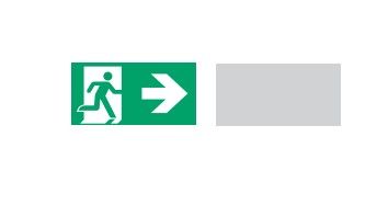 COOPER CSA LIGHTING 40071354506 DX/BLIND LED PANEL, ISO7010, 20 m