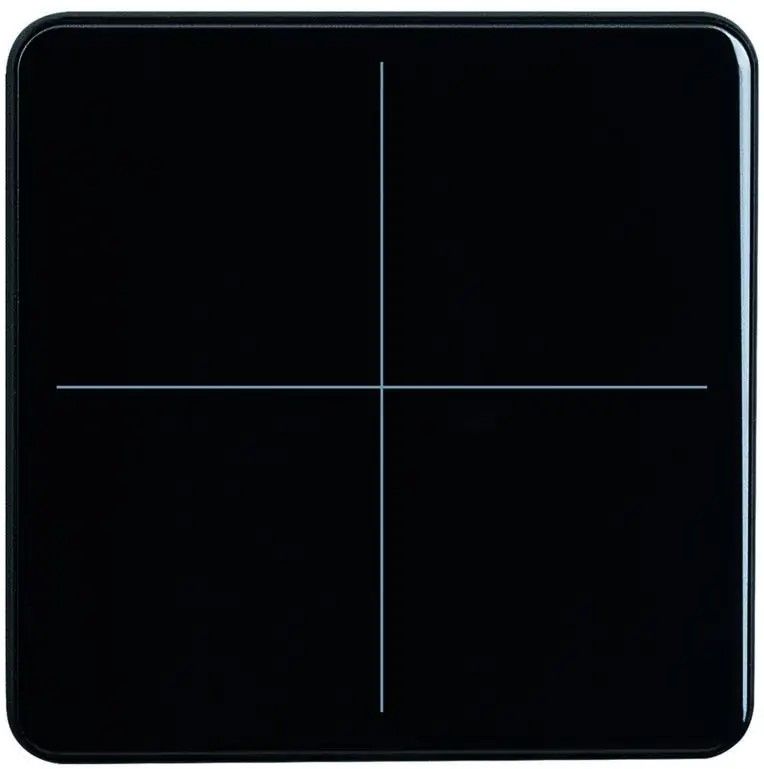 ELSNER 71132 Pulsante KNX eTR M4- jet black RAL 9005 a 4 canali con sensore di temperatura