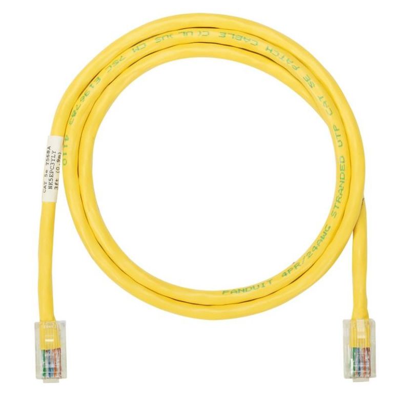PANDUIT NK5EPC1MYLY NK Copper Patch Cord- Category 5e- Yellow UTP Cab