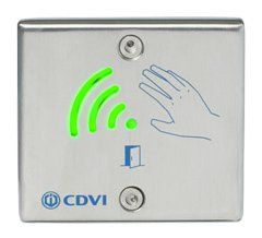 CDVI VHESF Pulsante a sfioramento infrarosso da incasso con pannello in acciaio inox