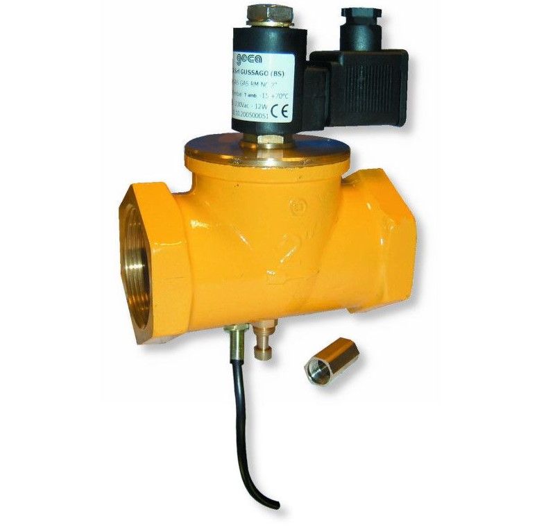 TECNOCONTROL VR423/12 Manual reset solenoid valve 12Vdc NC 1 inch and 1/4 + magnetic sensor