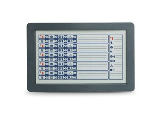 INIM FIRE FPMEXT-G Front module equipped with 40 three-color LEDs that replicate the signals of up to 5 IFMEXT cards