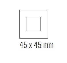 EKINEX EK-DQP-GA Placca quadrata in plastica finestra 45X45