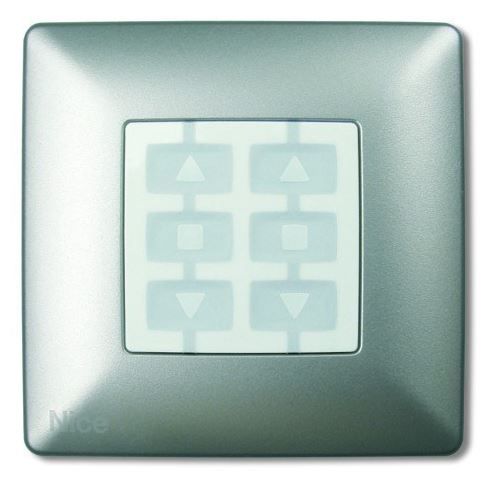 NICE WRA Rectangular wall plate, aluminum - 10 pieces