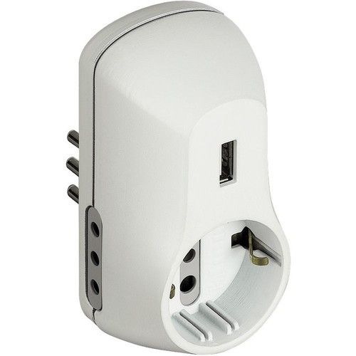 BTICINO BT-S3613DU kit - suitable. B3 1 pr. st ted+2 10A+USB bco